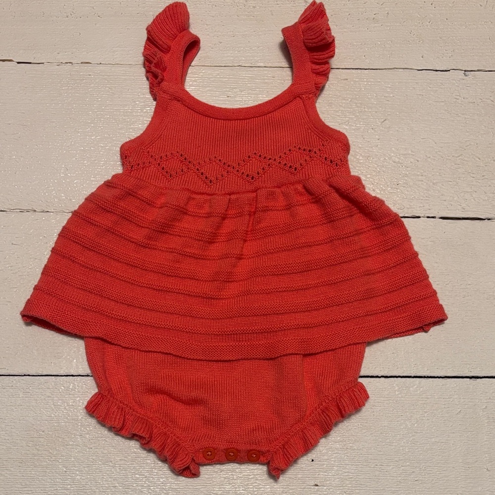 Janie and Jack Coral Knit One Piece